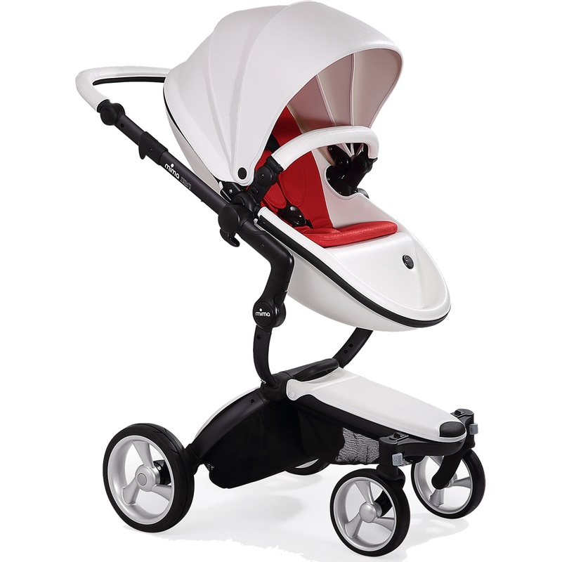Mima Xari Complete Stroller, Black – Snow White / Ruby Red