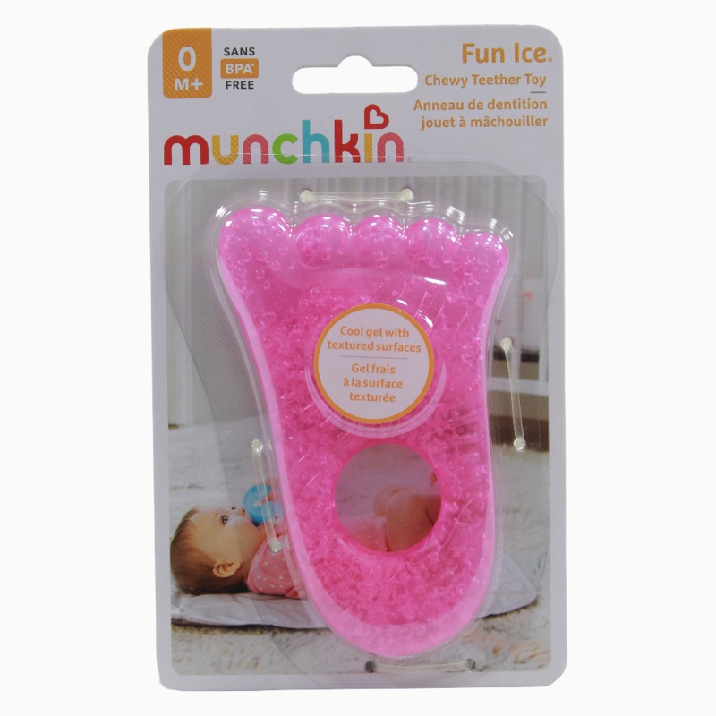 Munchkin Fun Ice Foot Chewy Teether – Pink – 0 months +