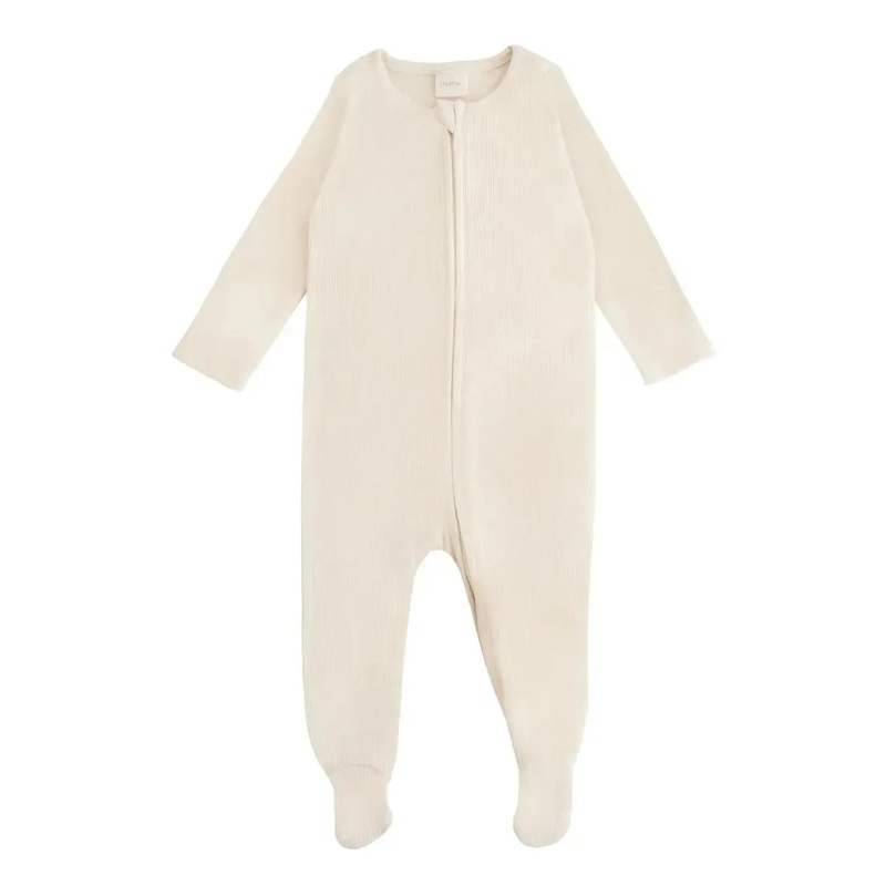 Mushie – Zipper Footie – Ivory