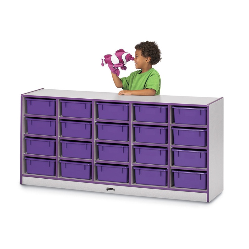 Rainbow Accents 20 Tub Mobile Storage – without Tubs – Black