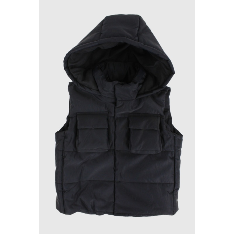 Unisex Black Puffer Vest
