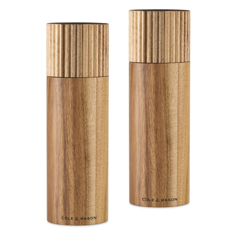 Galloway Ribbed Salt and Pepper Grinder Set