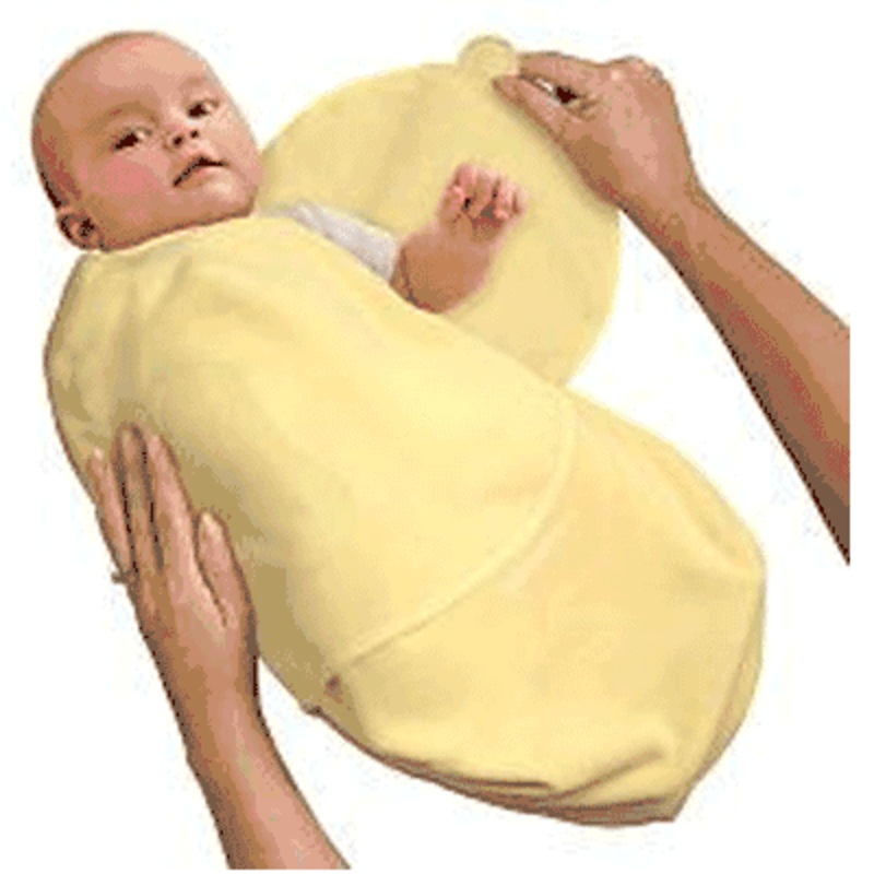 Kiddopotamus SwaddleMe Preemie Cotton Knit in Yellow