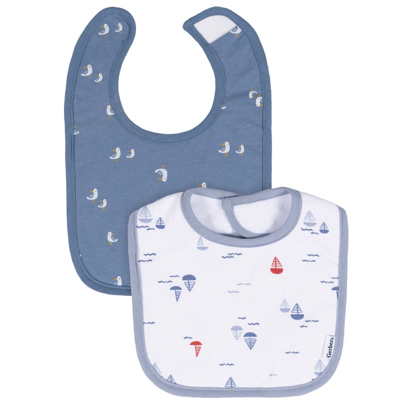 2-Pack Baby Boys Little Lighthouse Dribbler Bibs