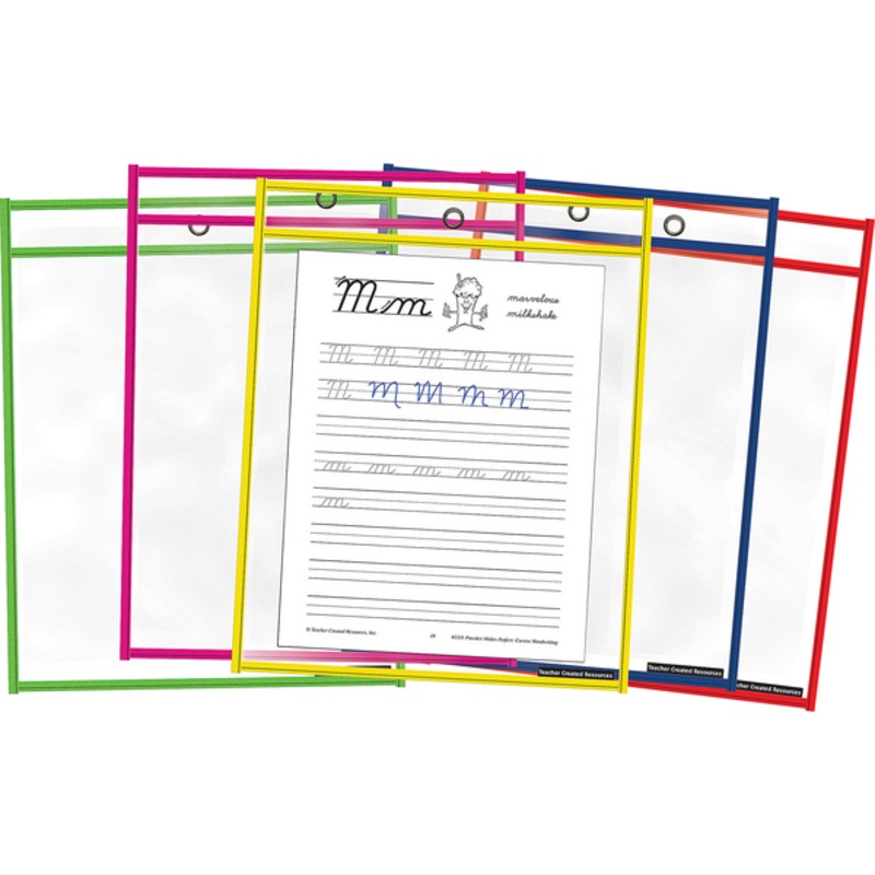 Colorful Dry-Erase Pockets – 10 pack