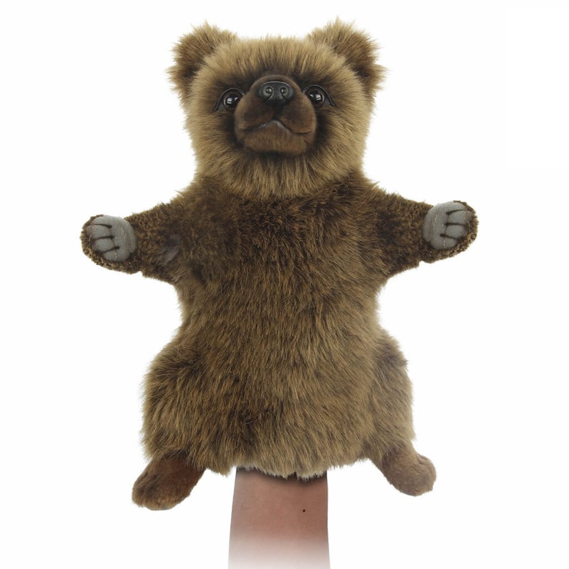 HNC Realistic Plush Animal Puppet Brown Bear