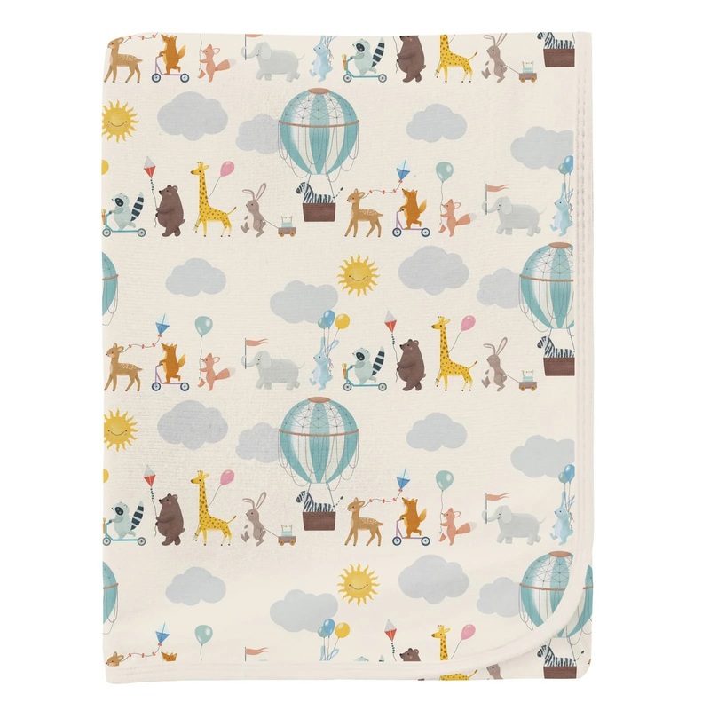 Kickee Pants Swaddling Blanket – Natural Animal Parade