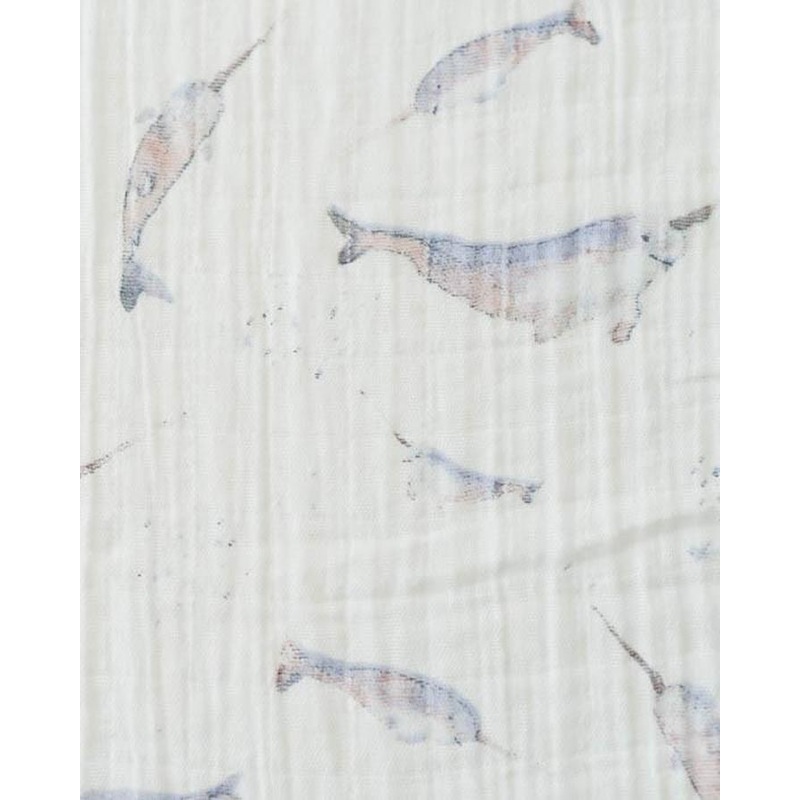 Little Unicorn Cotton Muslin Car Seat Canopy – Narwhal