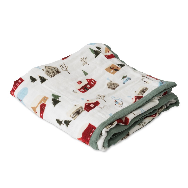 Little Unicorn Deluxe Muslin Quilt – Winter Village