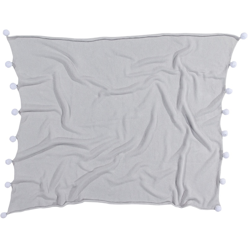 Lorena Canals Bubbly Baby Blanket – Light Grey (3′ 3″ x 4′)