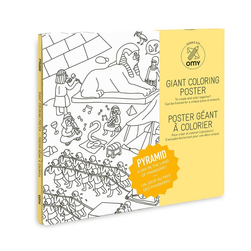 Omy Design Giant Frameable Coloring Poster Pyramid