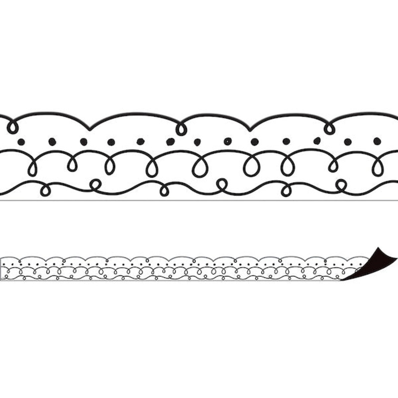 Squiggles and Dots Magnetic Border