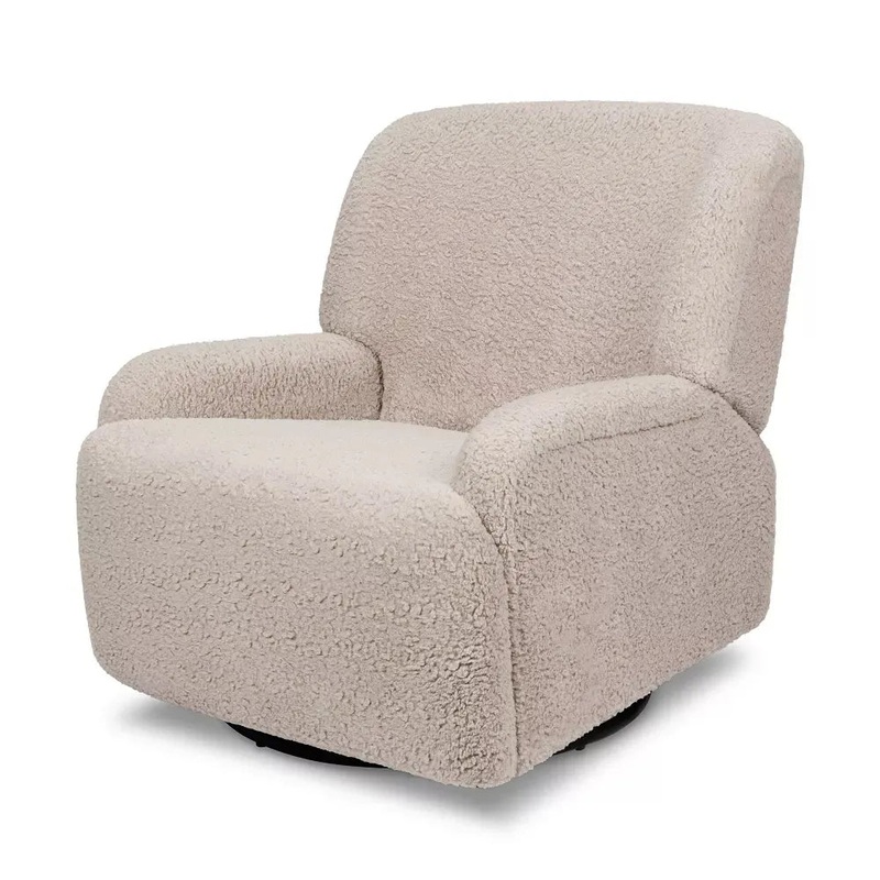 Winslow Extra Wide Recliner and Swivel Glider – Earl Grey Shearling