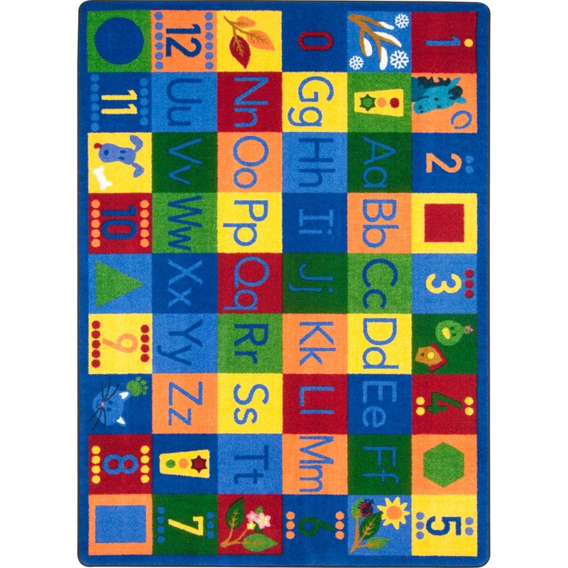 Around the Block II 5’4″ x 7’8″ area rug in color Multi