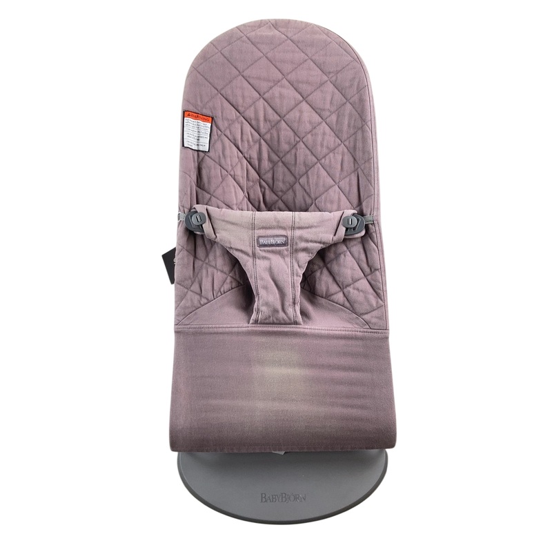 BabyBjorn Bouncer Bliss, Dark Gray Frame, Dark Purple Classic Quilt
