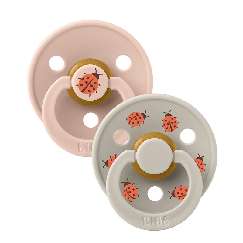 BIBS Studio Colour 2 Pack – Ladybug – Blush + Sand