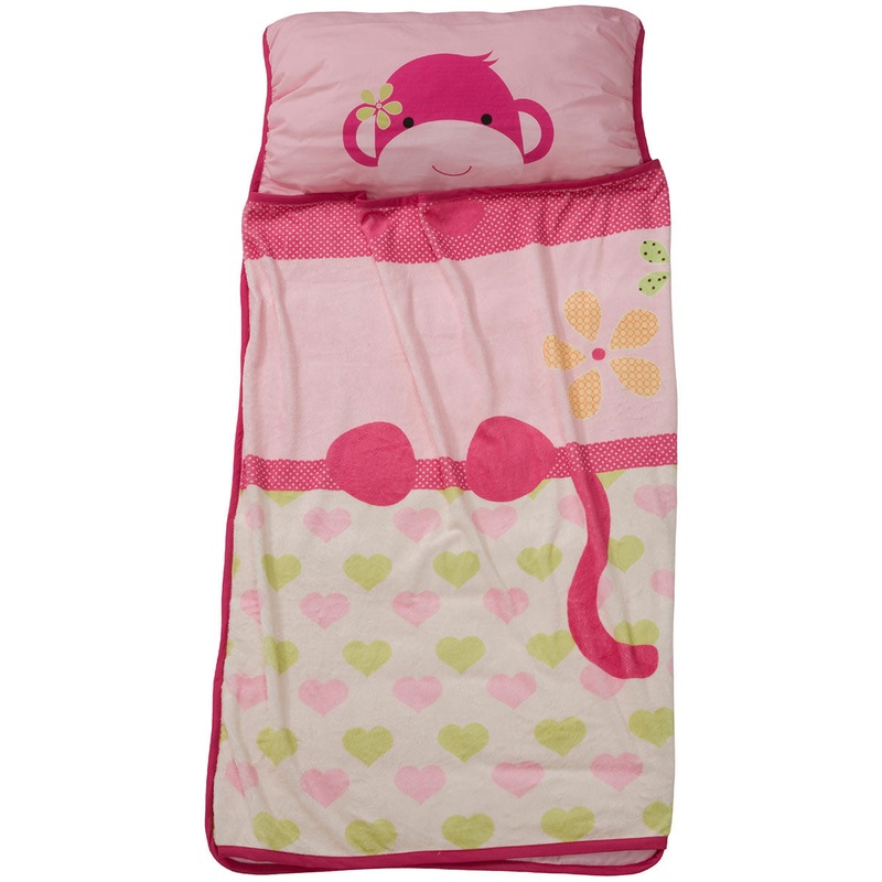 Lambs & Ivy Nap Mat – Pink Monkey