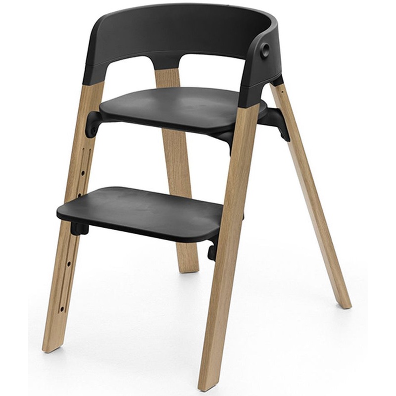 Stokke Steps Chair – Black/Natural Oak