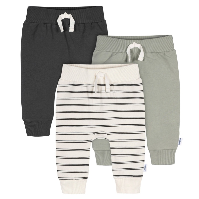 3-Pack Baby & Toddler Boys Wrought Iron Jogger Pants