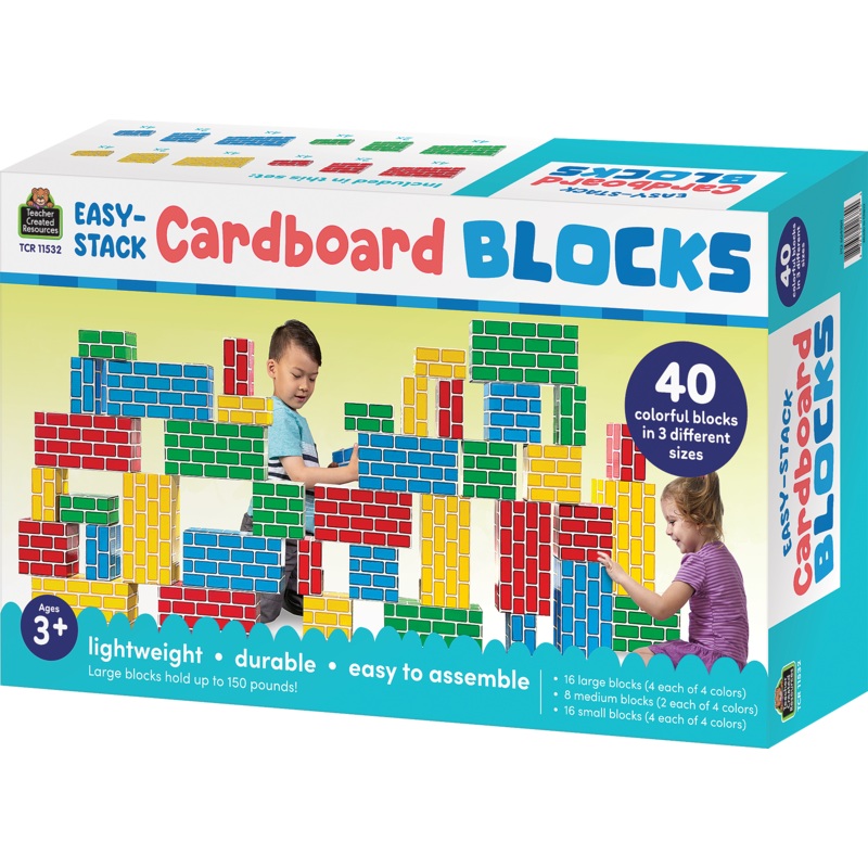 Easy-Stack Cardboard Blocks (40-Piece Set)