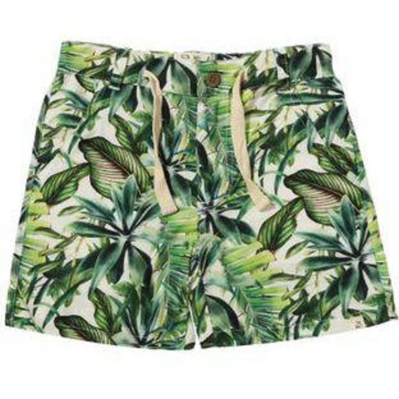 Me & Henry Mahalo Printed Shorts | Green Palm