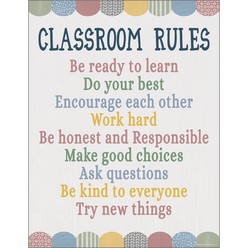 Classroom Cottage Classroom Rules Chart