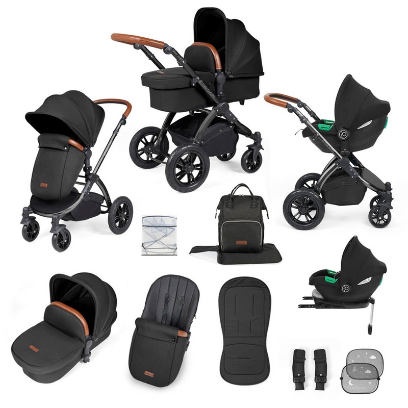 Ickle Bubba Stomp Luxe Cirrus Travel System – Black/Midnight/Tan