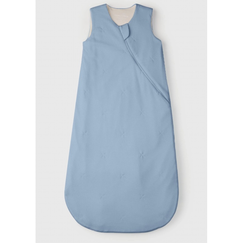 LouLou Lollipop Tencel Sleep Bag, 0-6 Months, 1.0 TOG, Smoke Blue, Waffle