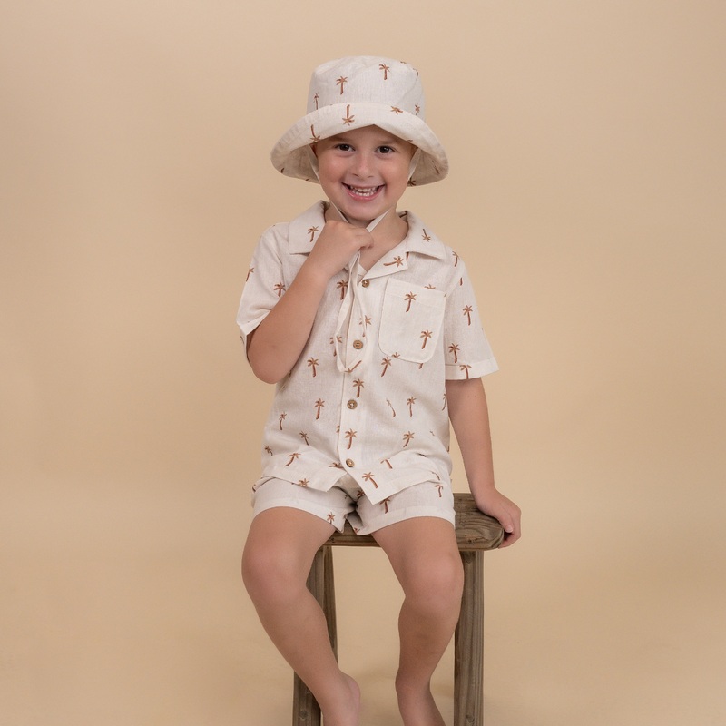 Makemake Organic Shirt & Shorts Set | Palm