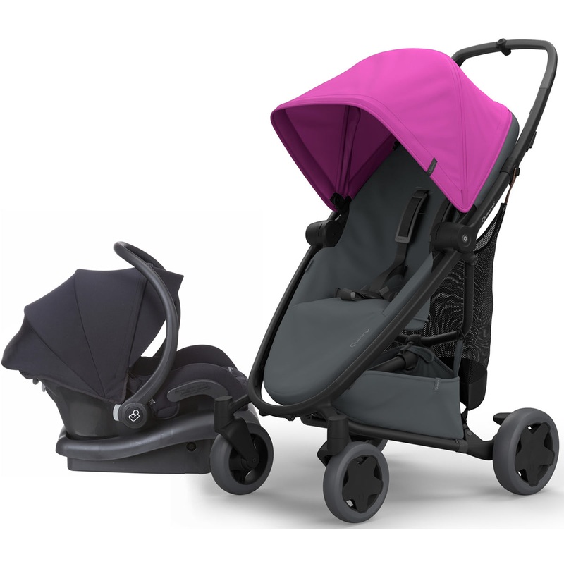 Quinny Zapp Flex Plus + Maxi-Cosi Mico 30 Travel System – Pink on Graphite