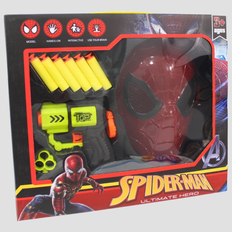 Spiderman Power Gun With Mask – Red