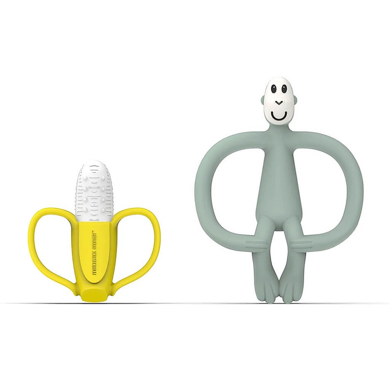Teething Toy Gift Set Banana and Monkey