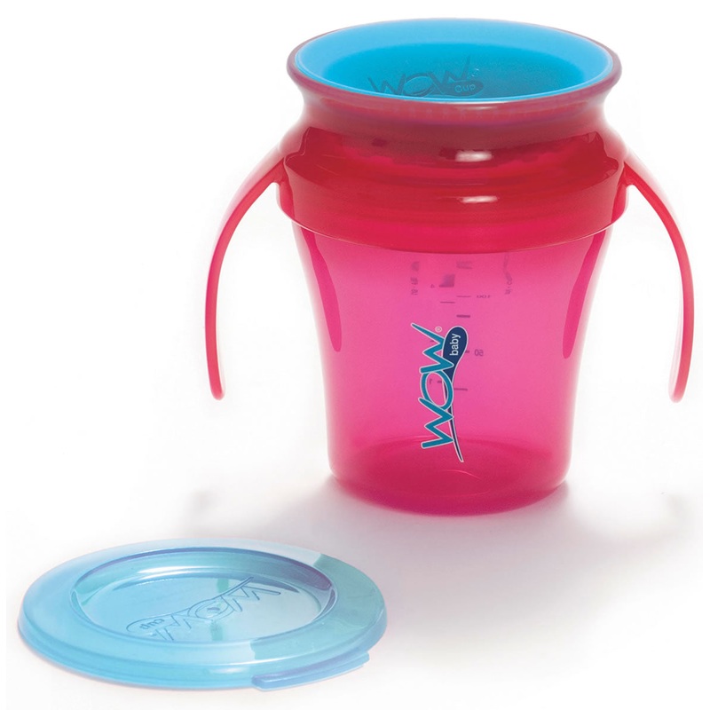 Wow Baby 7 oz Spill-Free Cup – Pink/Blue