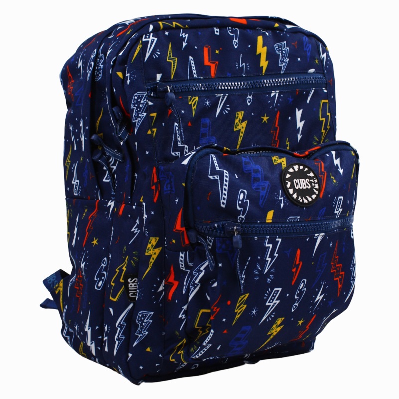CUBS Navy Bolts Backpack  Junior 16 Inch