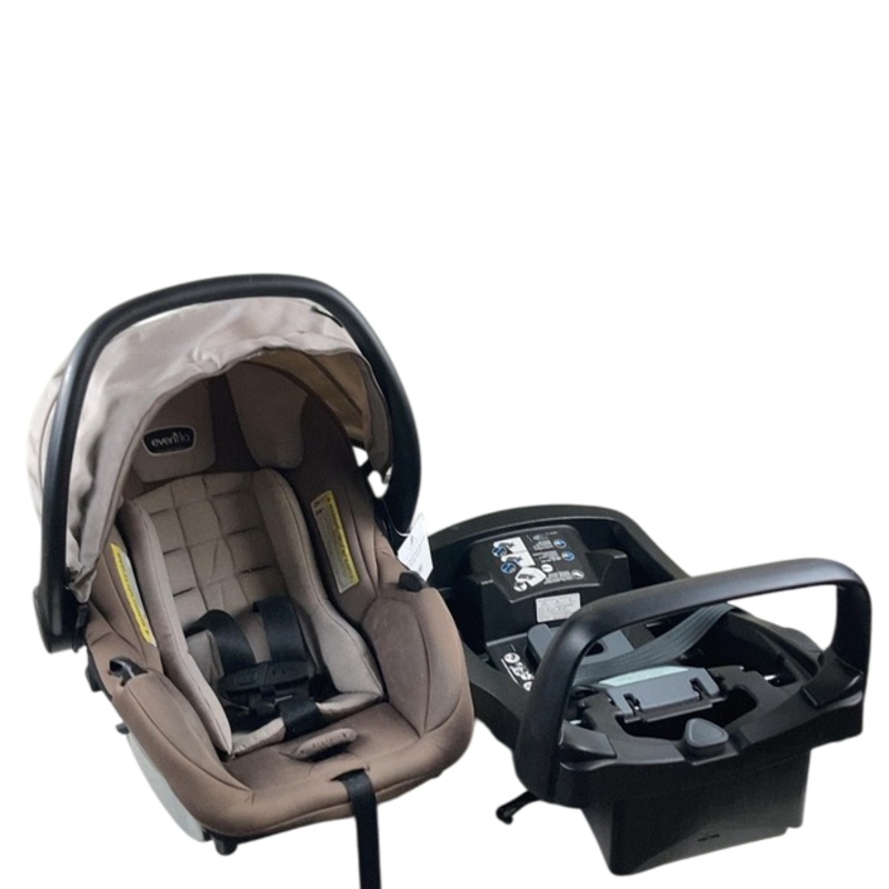 Evenflo LiteMax Infant Car Seat with Anti-Rebound Bar, 2023, Desert Tan