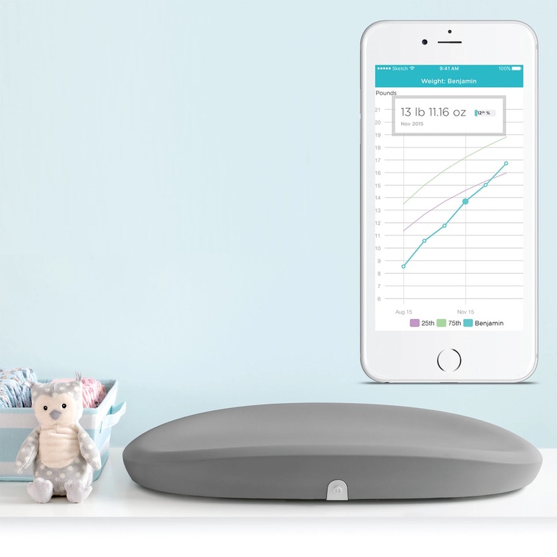 Hatch Grow Smart Changing Pad & Scale – Gray
