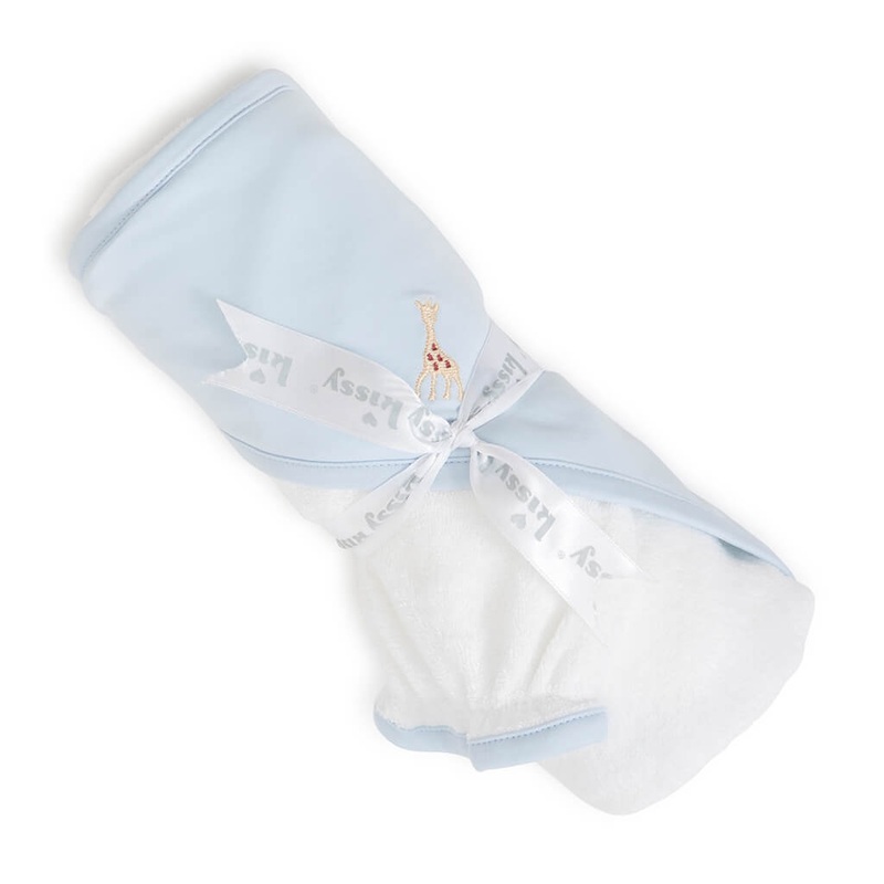 Kissy Kissy Hooded Towel Sophie La Girafe Blue