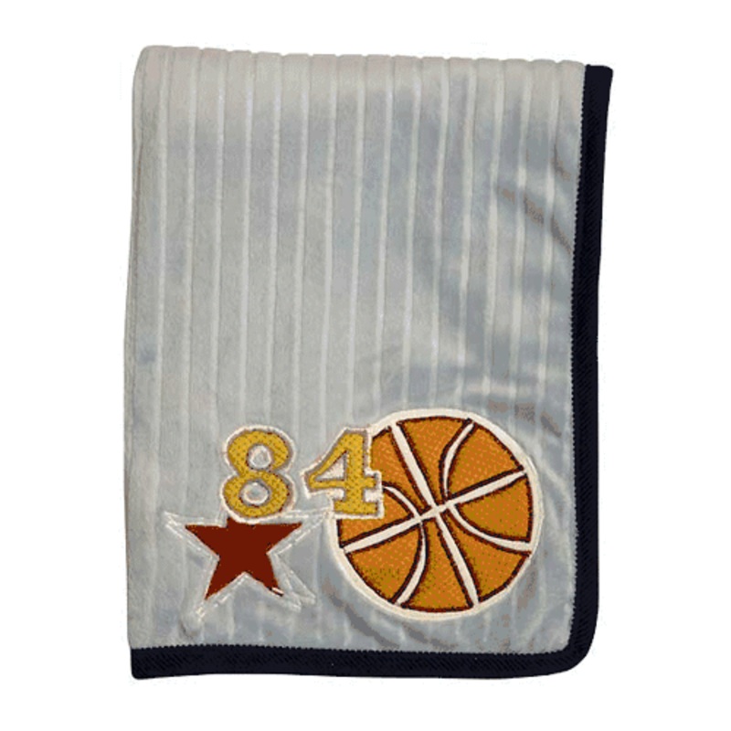 Lambs & Ivy Playoffs Plush Blanket with Applique