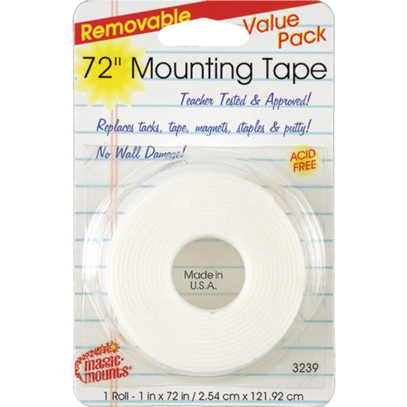 Magic Mounts Mounting Tape, 1″ x 72″
