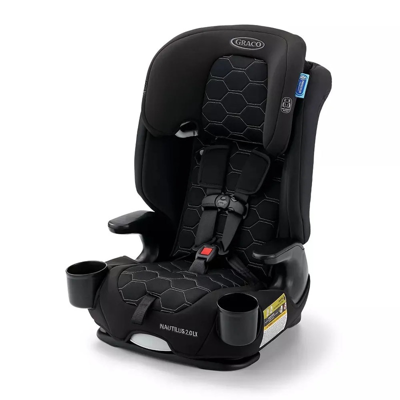 Nautilus 2.0 LX 3-in-1 Harness Booster Car Seat – Black (See Description)