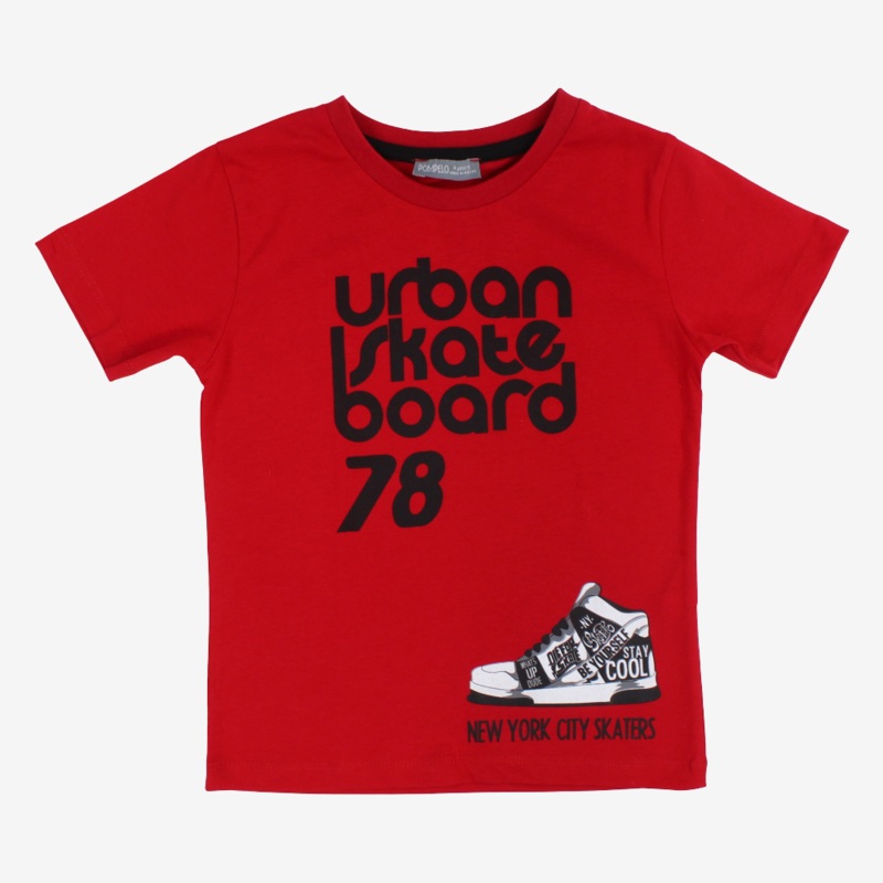 Boys Cotton T-Shirt – Cool Shoe Print