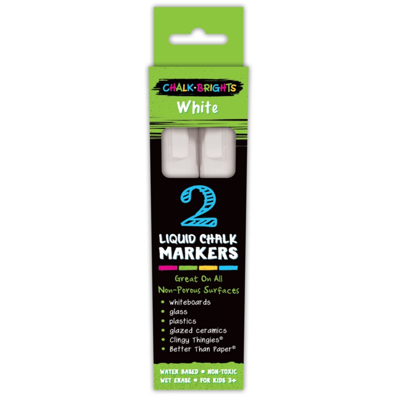 Chalk Brights White Liquid Chalk Markers 2-Pack