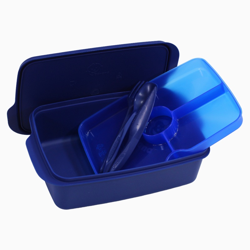 Navy Plastic Lunch Box  1.5L