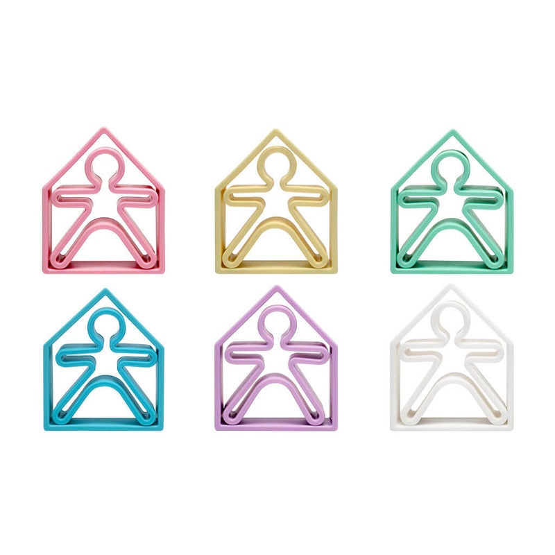 Silicone Kids & Houses 6 Pack Pastel