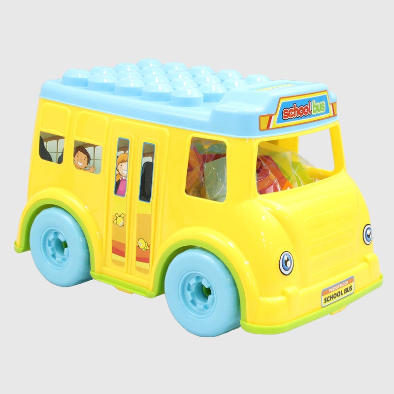 Smart Tree Plastic Train School Bus Puzzle Blocks