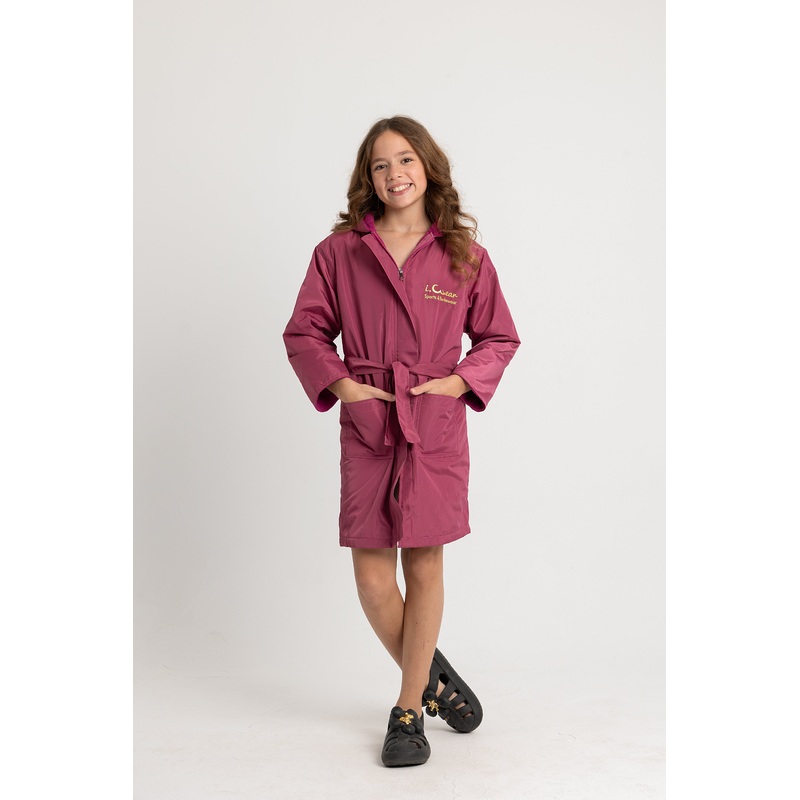 Girls’ Waterproof Swim Robe  Cashmere Pink