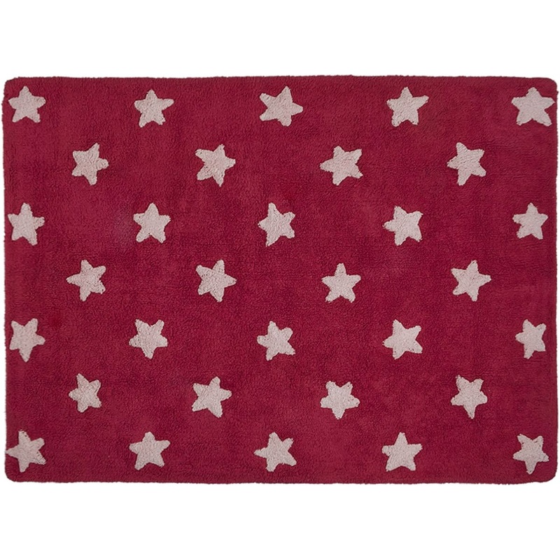 Lorena Canals Stars Rug – Fuchsia (4′ x 5′ 3″)
