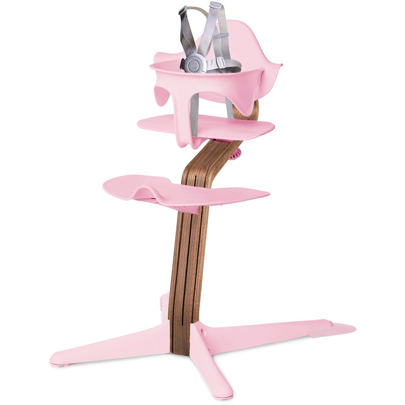 Nomi Highchair – Pink/Walnut