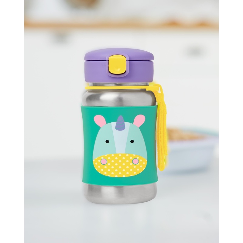 Skip Hop Zoo Stainless Steel Straw Bottle