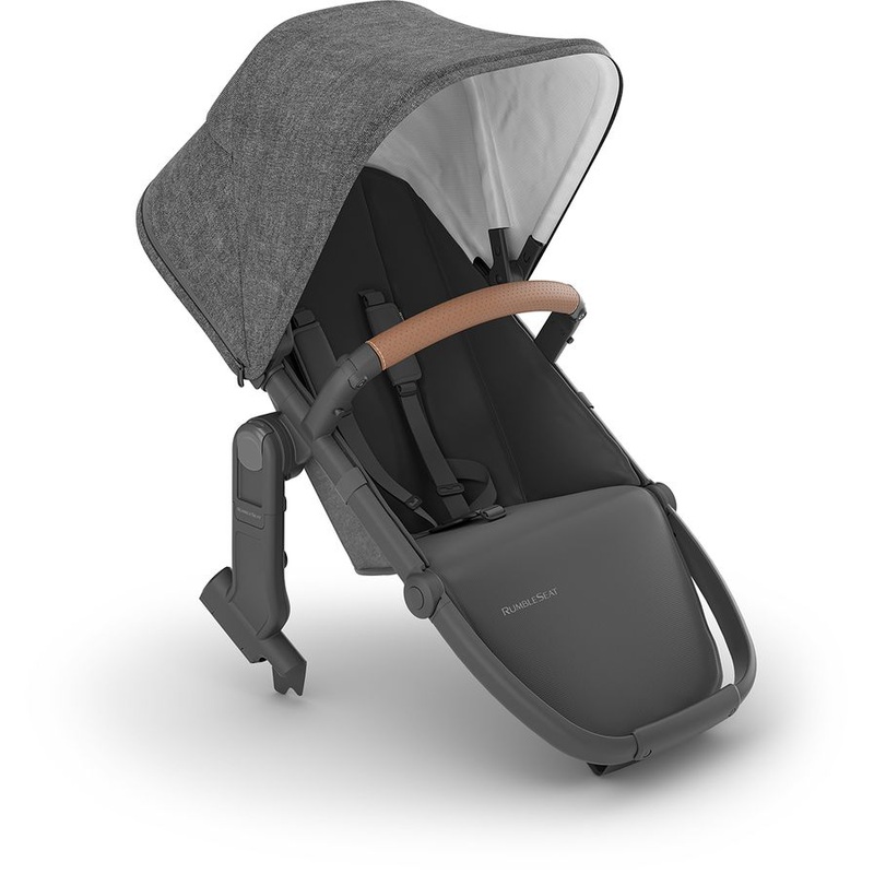UPPAbaby OPEN BOX RumbleSeat V2+ – Greyson (Charcoal Melange / Carbon Frame / Saddle Leather)